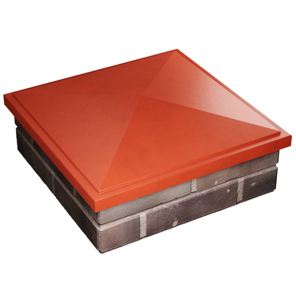 Колпак Zking БонаМоно Красный на столб 2х2 кирпича (515х515, 530х530мм) в Чебоксарах фото