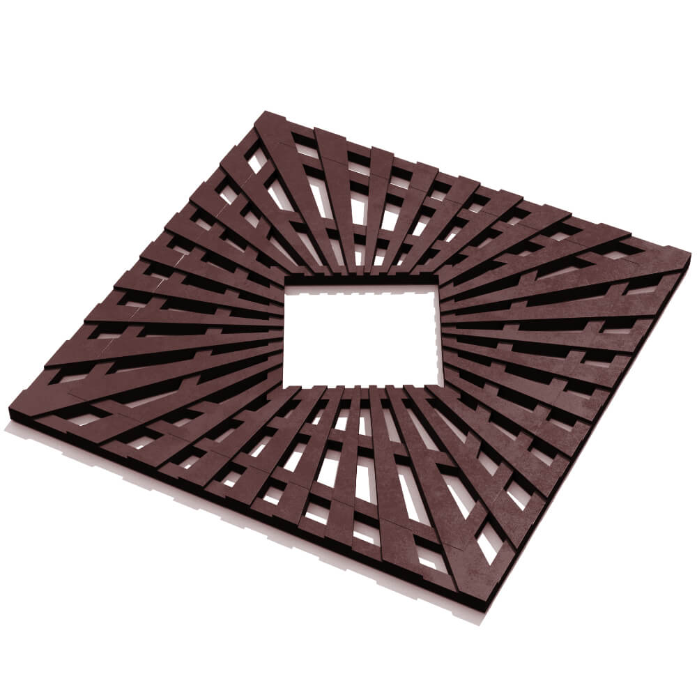 Приствольная решетка для дерева ZKING ATMOSPHERE 1.2х1.2м Коричневая в Чебоксарах фото