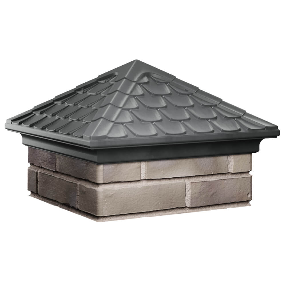 Колпак Zking Эльбрус Серый на столб 1.5х1.5 кирпича (385х385мм) в Чебоксарах фото