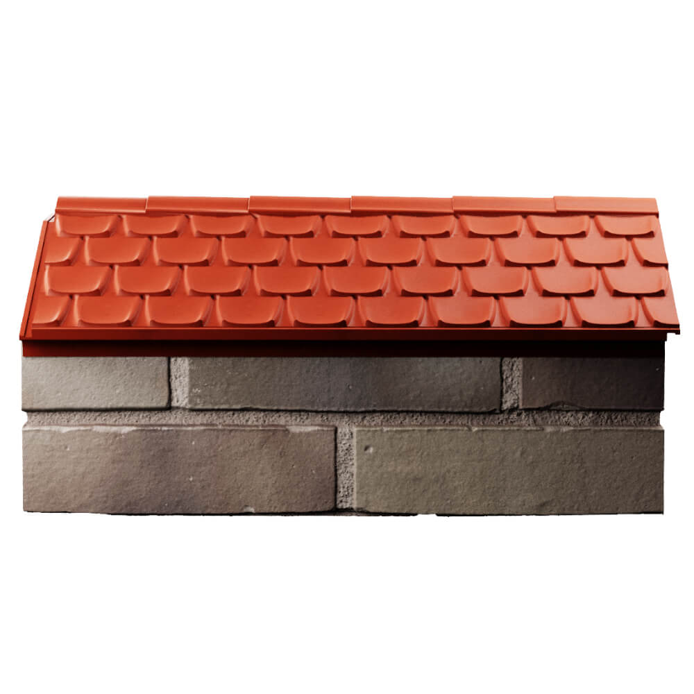 Парапет Zking Эльбрус Красный с посадкой на 1 кирпич (255мм) в Чебоксарах фото