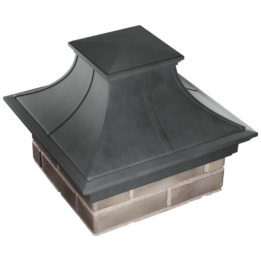 Колпак Zking Монблан Премиум Серый на столб 1.5х1.5 кирпича (385х385мм) в Чебоксарах фото