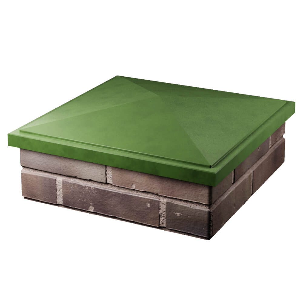 Колпак Zking БонаМоно Зеленый на столб 2х2 кирпича (515х515, 530х530мм) в Чебоксарах фото